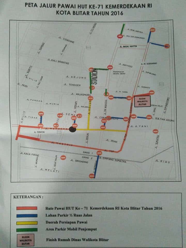 Info dan Rute Karnaval Kota Blitar Agustus 2016