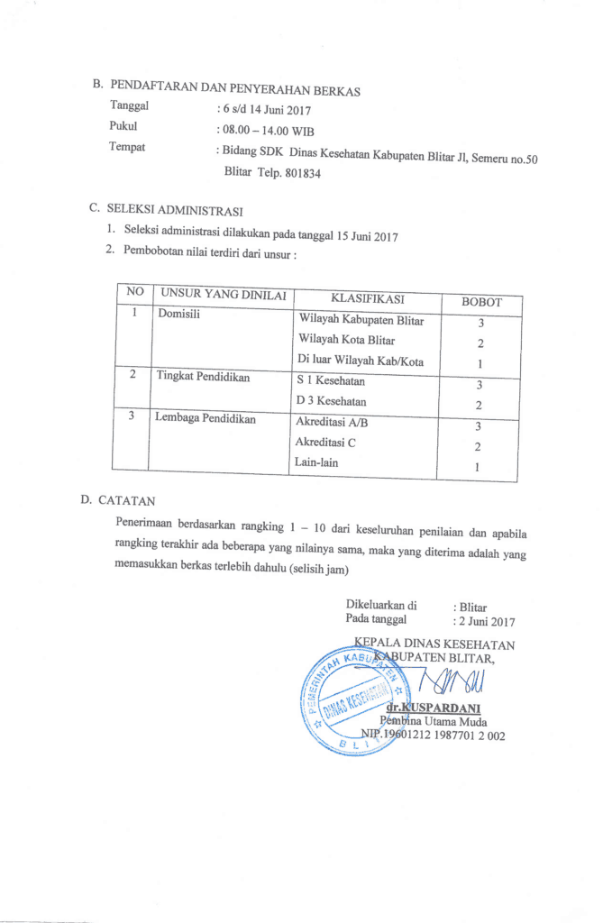 Rekruitment Tenaga Enumerator RISNAKES di Kabupaten Blitar 3