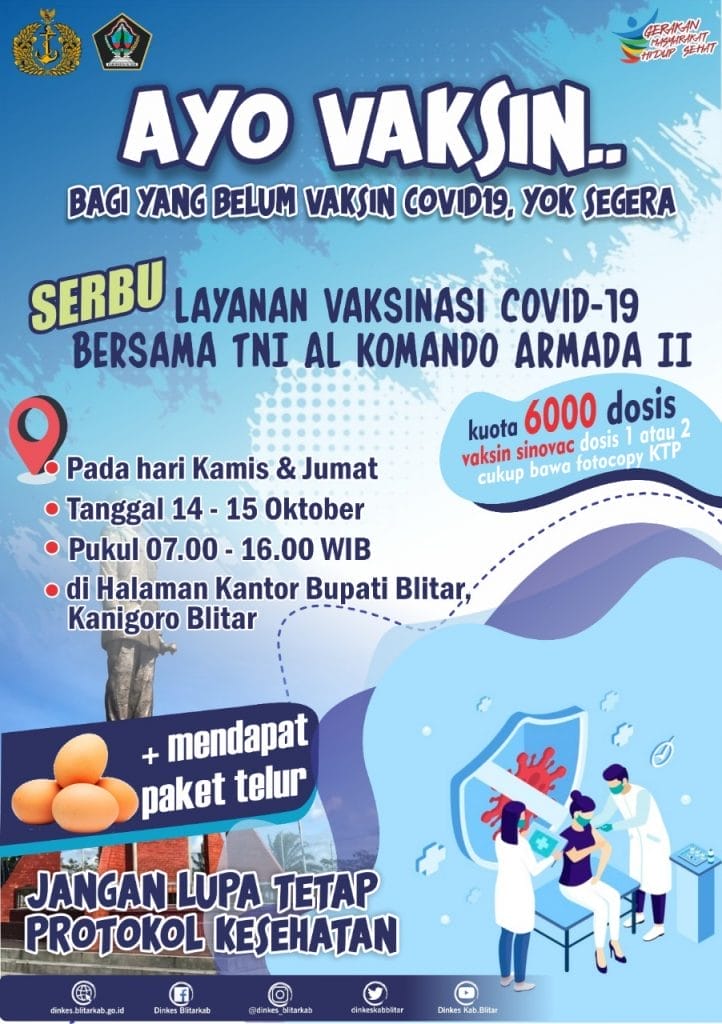 Jadwal Vaksinasi Covid-19 di Kabupaten Blitar 1
