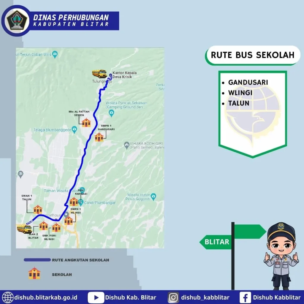 Info Rute Bus Sekolah Gratis (BANG ANJAR) Kabupaten Blitar 10