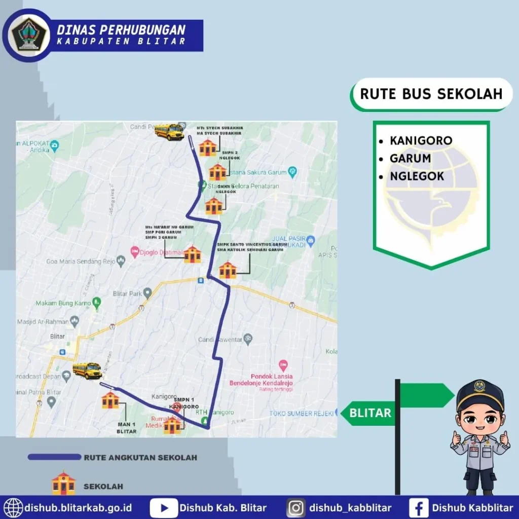 Info Rute Bus Sekolah Gratis (BANG ANJAR) Kabupaten Blitar 11