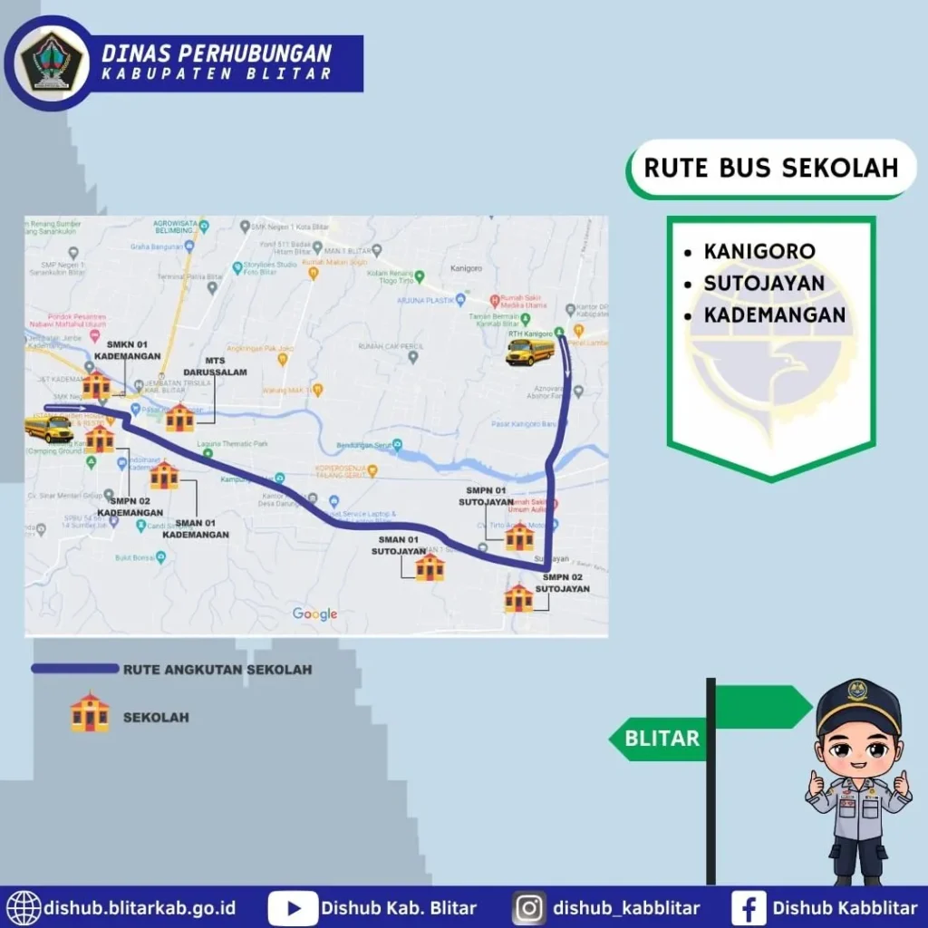 Info Rute Bus Sekolah Gratis (BANG ANJAR) Kabupaten Blitar 6