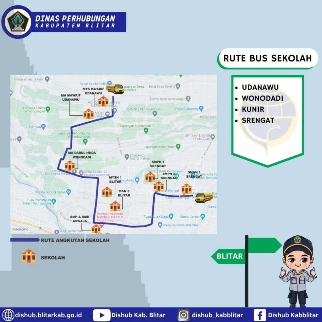 Info Rute Bus Sekolah Gratis (BANG ANJAR) Kabupaten Blitar 4